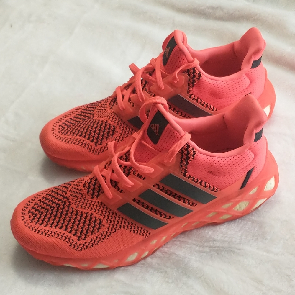 Adidas Ultra Boost Web DNA SolarRed Orange Sneakers Men's Size 11 1/2